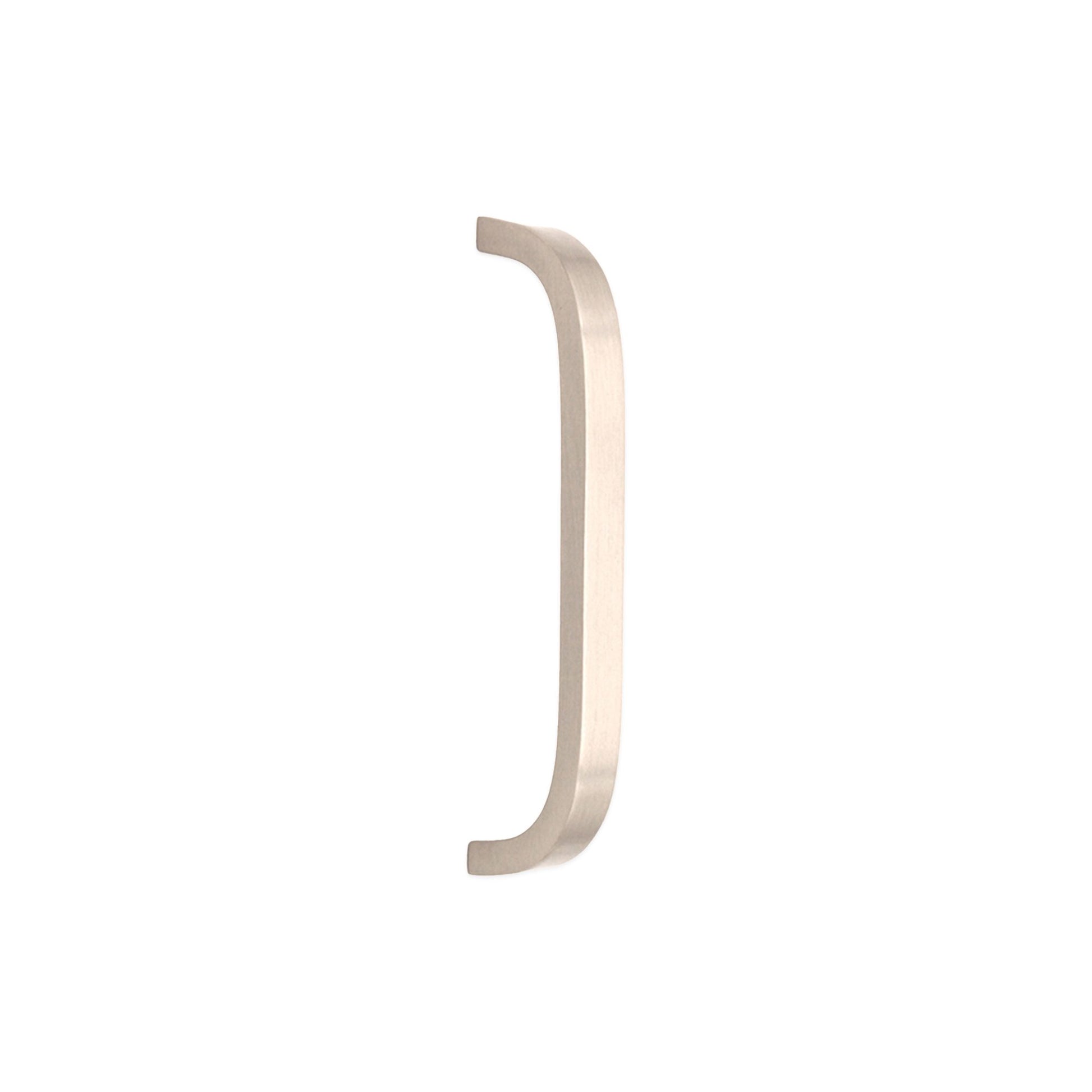 Curve Bar Cabinet Handle & Solid Brass Construction | Satin Silver | 135mm x 25mm | Spira Brass product image