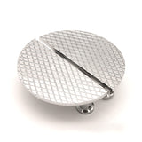 Diamond Half Moon Cabinet Handle in Polished Chrome, 150mm size, part of the Spira Brass range, showcasing a luxurious design for home decor.