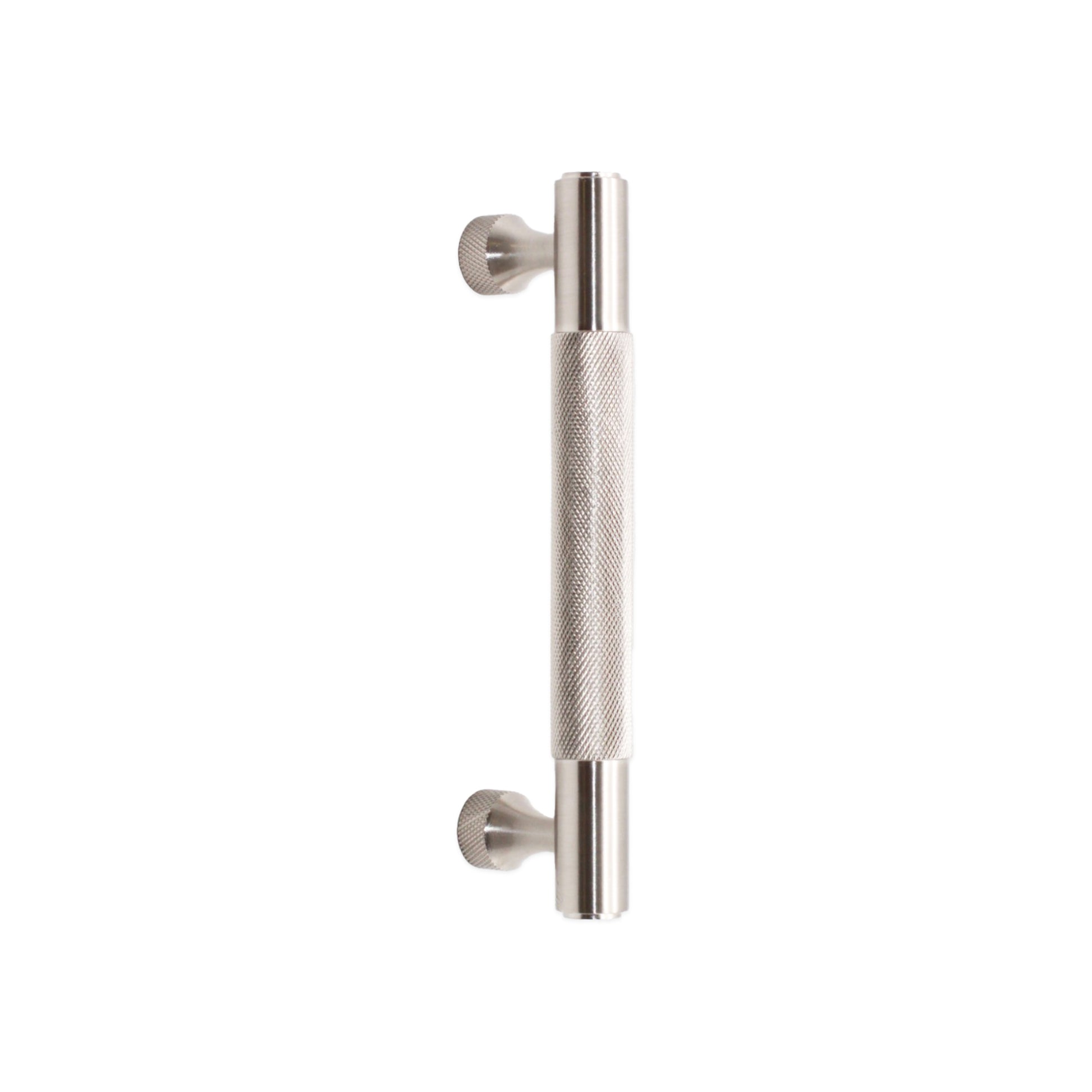 Knurled Bar Cabinet Handle | Satin Silver | 160mm | Spira Brass product image