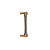 Antique Brass Tulip Pull Handle 115mm by Spira Brass, showcasing a stylish design with rounded edges, perfect for enhancing cabinetry elegance.