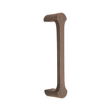 Tulip Pull Handle in Aged Bronze, 165mm, Solid Forged Brass by Spira Brass, featuring a unique shell bar design and rounded edges for contemporary interiors.