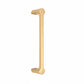 Tulip Pull Handle in polished brass, 165mm length, featuring a shell bar design and rounded edges, perfect for contemporary cabinet interiors by Spira Brass.