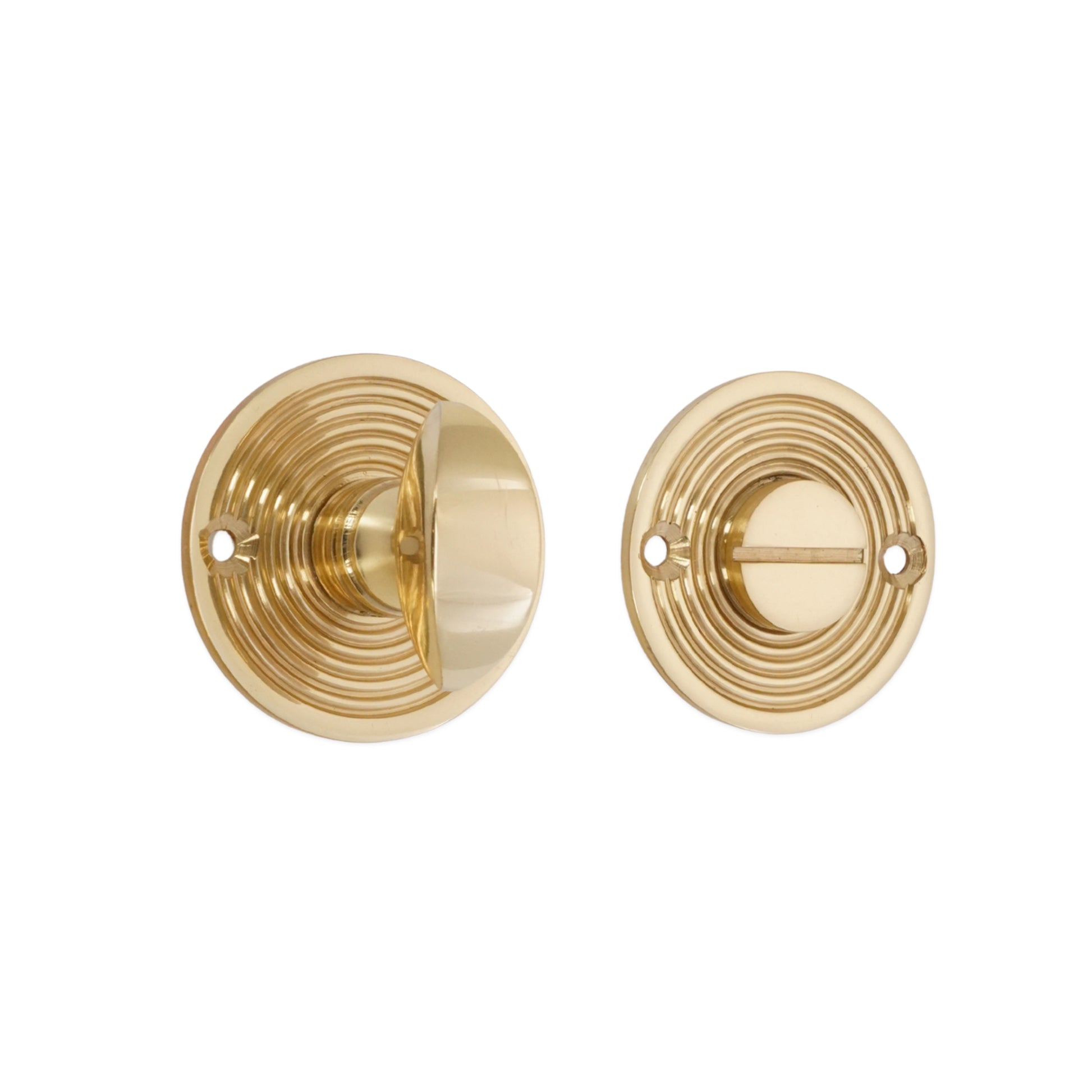 Polished Brass Reeded Beehive Design Bathroom Turn & Release product image