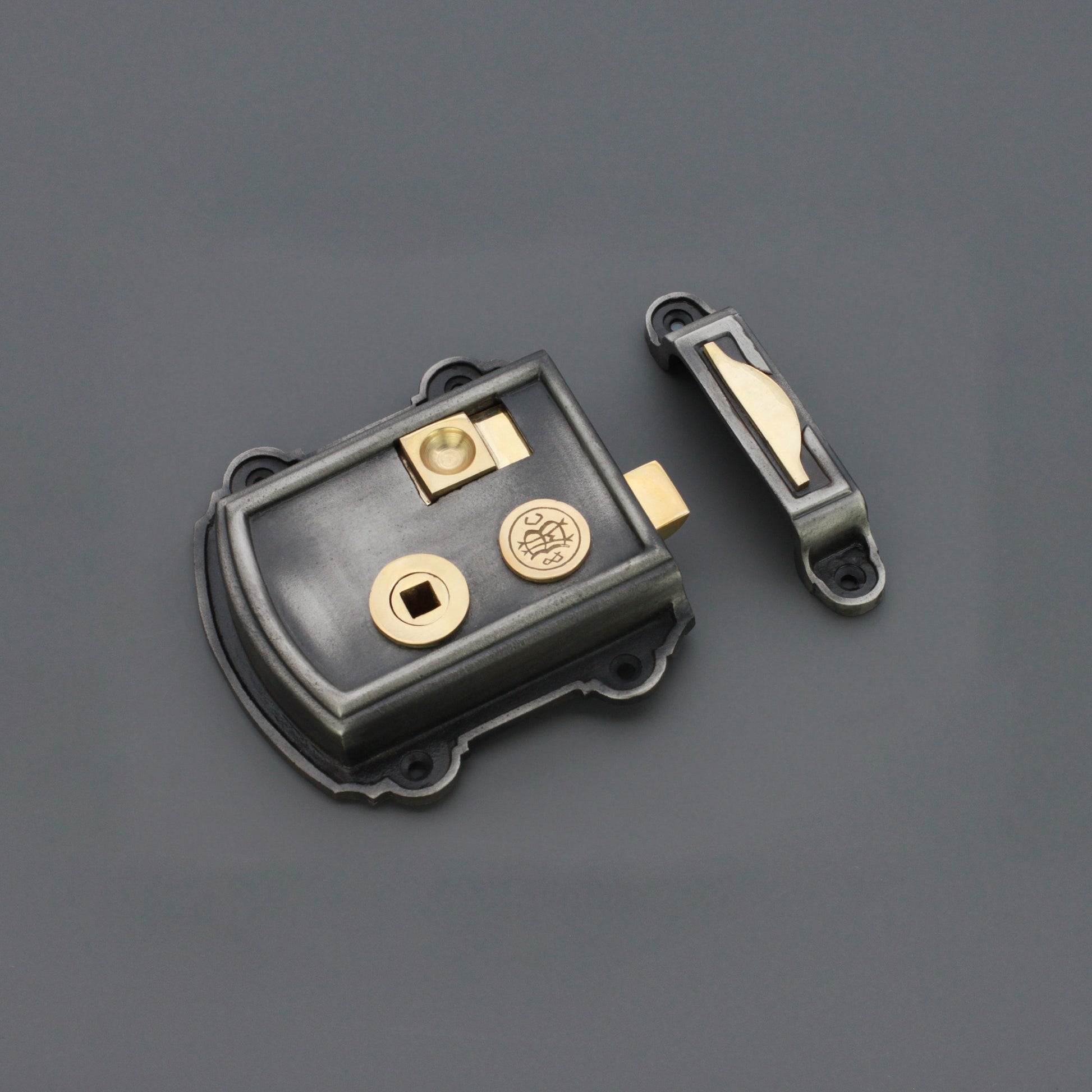 Victorian Pewter Rim Lock - SB7104PEW product image