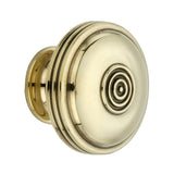 Bloxwich Large 40mm Cupboard Knob in Aged Brass with reeded texture, perfect for enhancing cabinetry style.