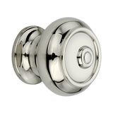 Small Bloxwich cupboard knob in polished nickel with reeded texture, 30mm size, perfect for enhancing cabinetry aesthetics.