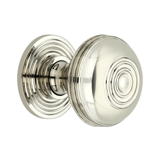 Small Preston Cupboard Knob in Polished Nickel, 32mm ergonomic design for modern cabinetry enhancement.