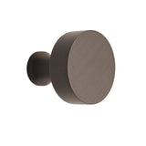 Round Cupboard Knob in Gunmetal Grey, 38mm size, featuring an ergonomic design for stylish and functional cabinetry enhancement.