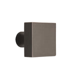 Square Cupboard Knob in Gunmetal Grey, 38mm ergonomic design by Spira Brass, perfect for modern cabinetry.