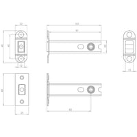 Thumbnail for JL-HDB64SS 64mm Bathroom Deadbolt - Stainless Steel