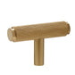 Satin Brass Knurled T-Bar Cabinet/Drawer/Cupboard Pull Handle - 50mm product image