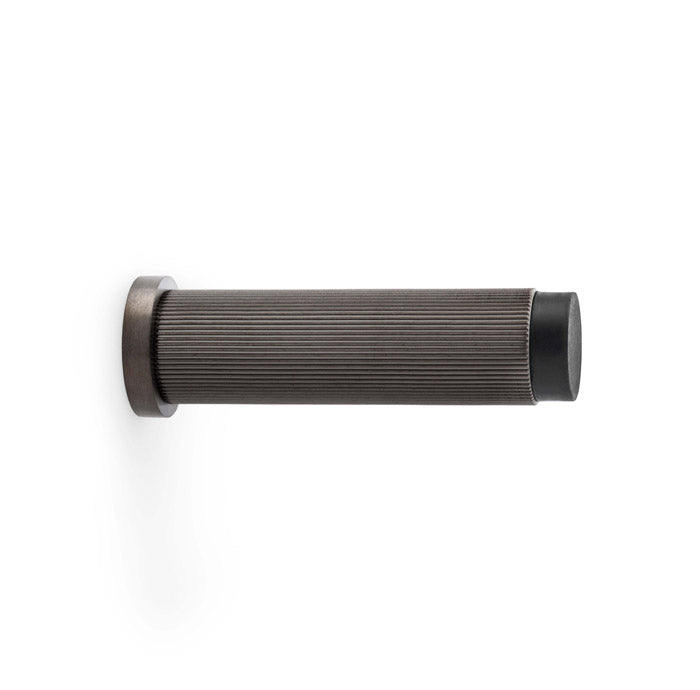 Reeded Projection Door Stop - Dark Bronze PVD | Alexander & Wilks