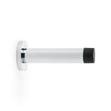 Polished Chrome Cylinder Projection Door Stop on Rose by Alexander & Wilks, featuring traditional design and durable solid brass construction