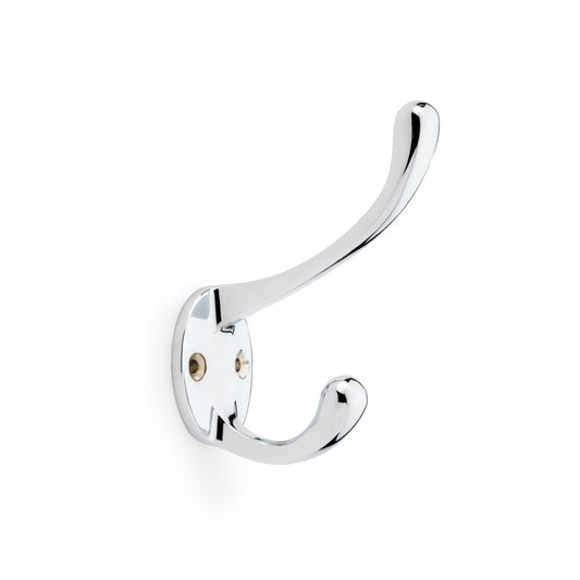 Polished chrome Victorian hat and coat hook by Alexander & Wilks with traditional design and easy installation features.