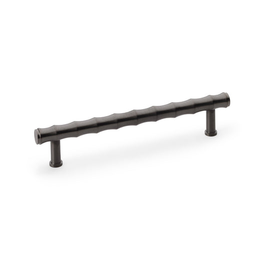 Alexander & Wilks Bamboo T-bar Cupboard Pull Handle in Dark Bronze PVD, solid brass ergonomic design for home and commercial use