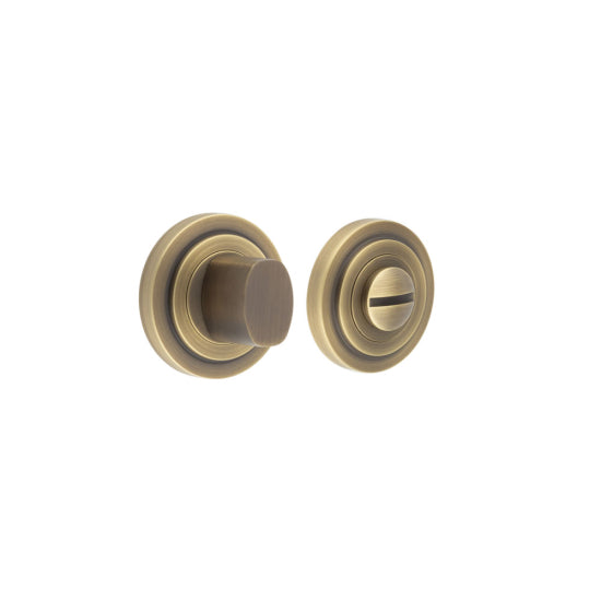 Burlington Range Bathroom Turn & Release - Antique Brass/Bronze - BUR81AB
