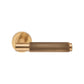 Carlisle Brass Varese Knurled Lever Door Handles, Satin Brass - EUL050SB product image