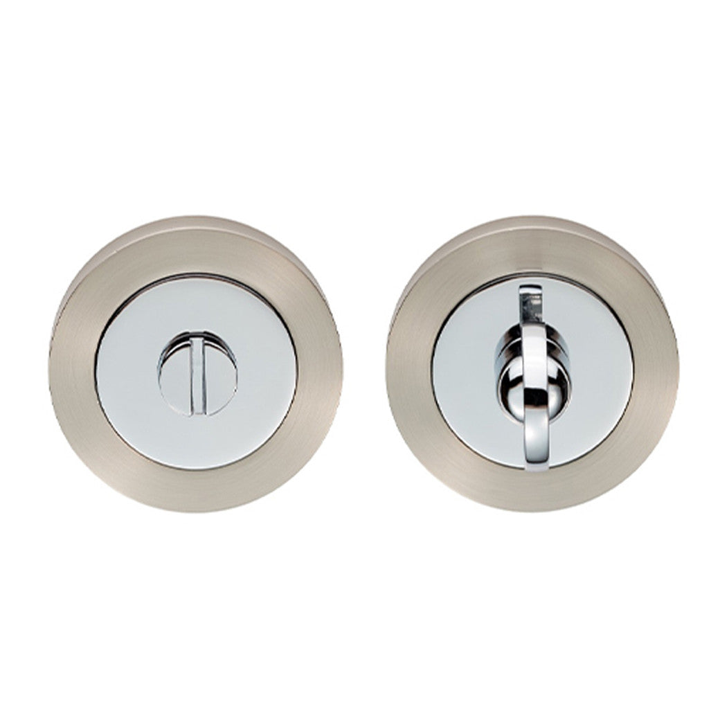 Carlisle Brass Thumbturn & Release - Satin Nickel / Polished Chrome - GK4004SNCP