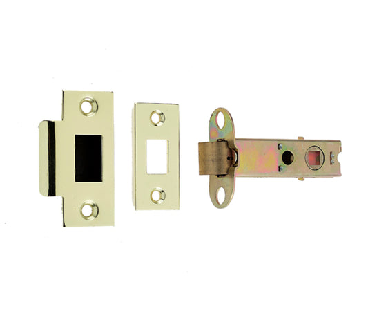 JL6666 Satin Stainless Steel/Brass Heavy Double Sprung Mortice Latch - Fire Door Approved