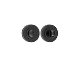 Matt Black Round Rose Bathroom Turn & Release - JMB2666