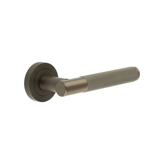 Frelan Hardware - Dark Bronze Knurled T-Bar Door Handles - JV850DB