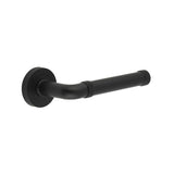 Frelan Hardware - Matt Black 'Midtown' Knurled Door Handles - JV853MB