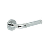 Frelan Hardware - Polished Chrome 'Midtown' Knurled Door Handles - JV853PC