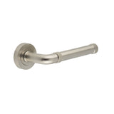 Frelan Hardware - Satin Nickel 'Midtown' Knurled Door Handles - JV853SN