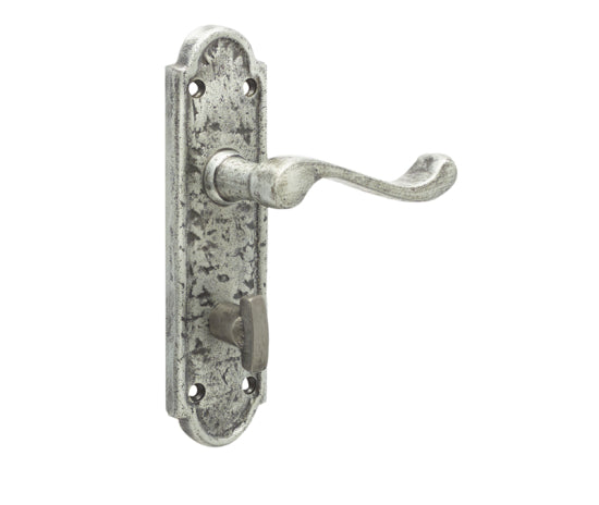 Turnberry Pewter Door Handles Bathroom