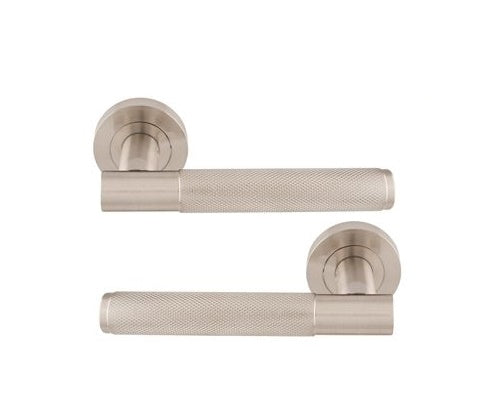 Satin Nickel Knurled Door Handles - UDP010SN