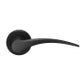 Matt Black 'Crest' Door Handles On Round Rose - M4D3112MB product image