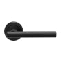 Matt Black 'T-Bar' Door Handles On Round Rose product image