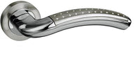 Thumbnail for Monaco Satin Nickel/Polished Chrome Door Handles M78SNCP