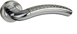 Monaco Satin Nickel/Polished Chrome Door Handles M78SNCP