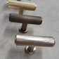 BUR401 Knurled T-Bar Cupboard Knob 55mm Antique Brass, Polished and Satin Nickel, Satin Brass - Burlington Range Frelan Hardware