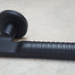 Matt Black Engineered Lever Door Handles On Round Rose