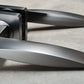 Sable Gun Metal Grey Door Handles on Square Rose