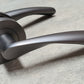 Gun Metal Grey Twist Design Door Handles on Round Rose - IH-ZET.09.MSB