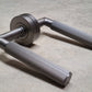 Frelan Hardware Mitred Linear Knurled Gun Metal Grey Door Handles - JGM402 - FIRE RATED DOOR HANDLE