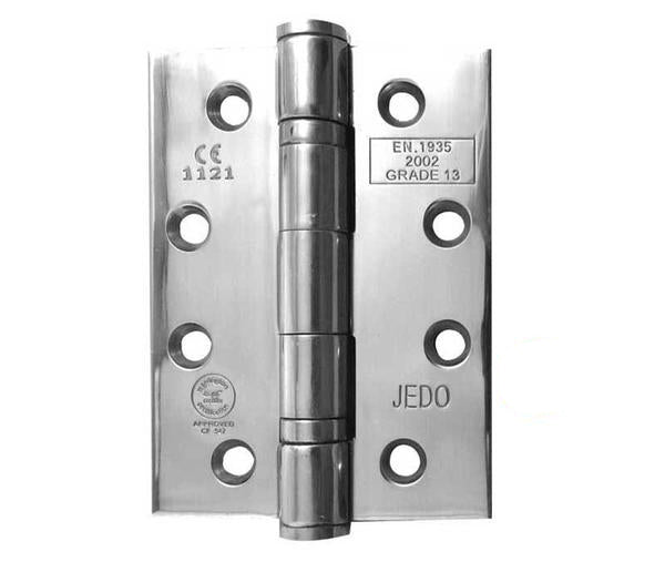 4 Inch Polished Stainless Steel, Grade 13 Fire Rated Ball Bearing Hinges