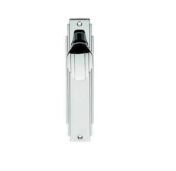 Carlisle Brass Art Deco Door Knob On Backplate - Polished Chrome