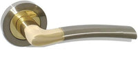 Thumbnail for Atlantic UK Indiana Door Handles Satin Nickel/Polished Brass Duo Finish - S33RSN/BP