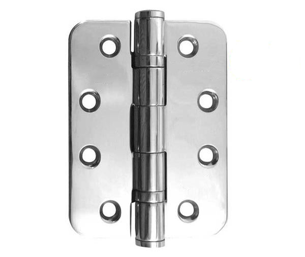 4 Inch Radiused Grade 13 Polished Stainless Steel Ball Bearing Hinges
