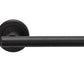 Matt Black Straight T-BAR Design COMPLETE DOOR HANDLE KITS - Latch, Lock & Bathroom Doors