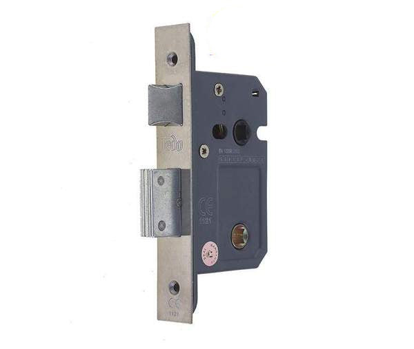 Heavy Duty Bathroom Mortice Lock - Stainless Steel Plates