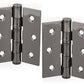 3 Inch (76mm) Black Nickel Ball Bearing Hinges - More4Doors 