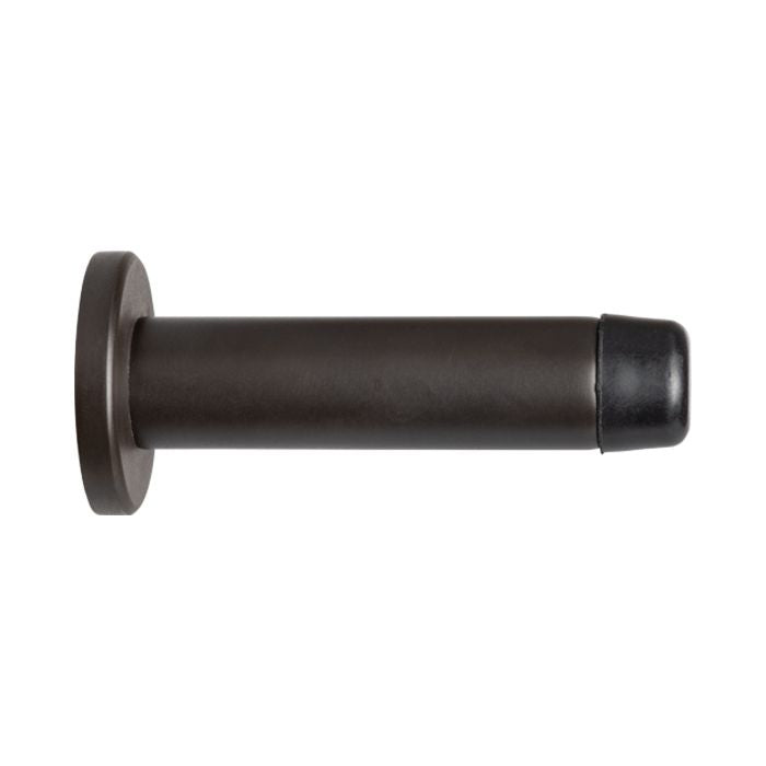 Matt Dark Bronze Wall Mounted Door Stop On Rose - Concealed Fix AA21MBRZ