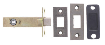 2.5, 3 And 4 Inch - Distressed Silver Pewter Bathroom Deadbolt