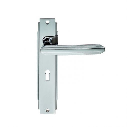 ADR011CP CARLISLE BRASS POLISHED CHROME LOCK KEYHOLE DOOR HANDLES