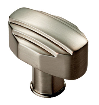35mm Round Cabinet Knob in Satin Brass - Knurled Range by Fingertip Design